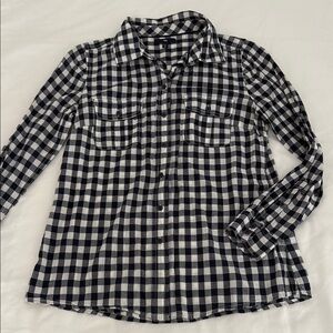 Gap Navy Gingham Button-Up Shirt